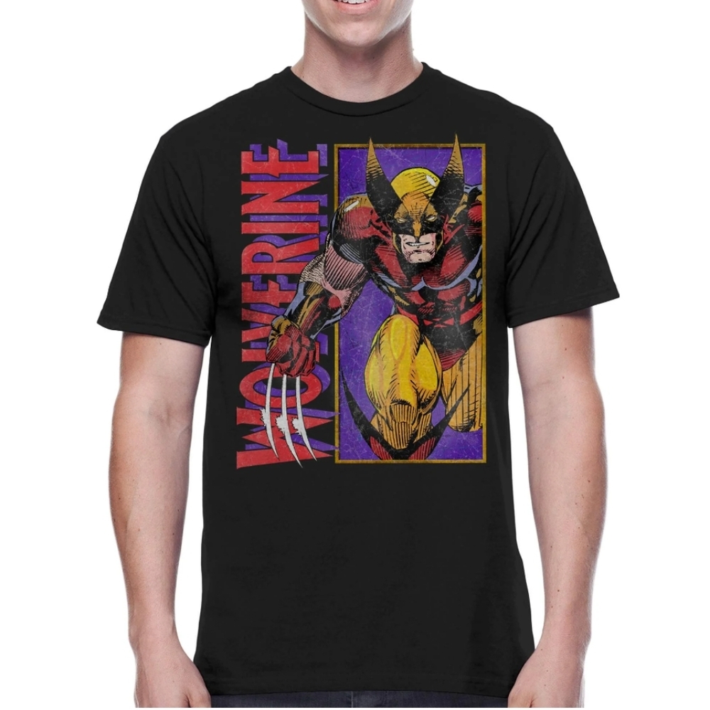 Wolverine, Men's Size S (34-36) Graphic Crew Neck T-Shirt Marvel Black NWT